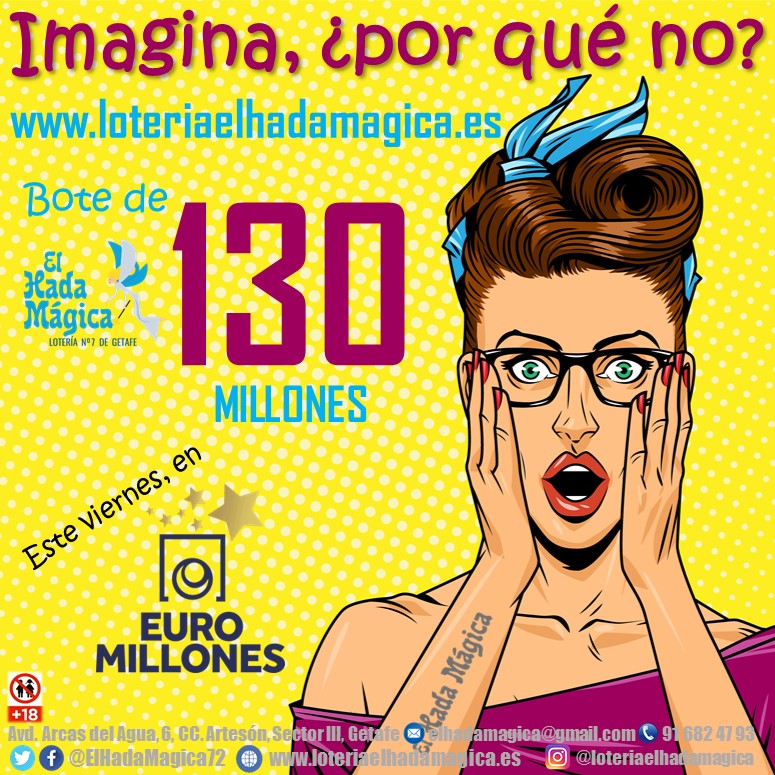 Juega Euromillones online con Loter&iacute;a El Hada M&aacute;gica, la administraci&oacute;n de loter&iacute;as n&ordm; 7 de Getafe