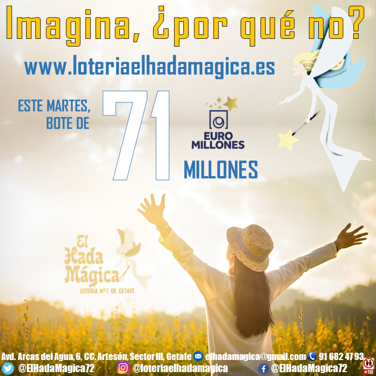 Juega Euromillones online con Loter&iacute;a El Hada M&aacute;gica de Getafe