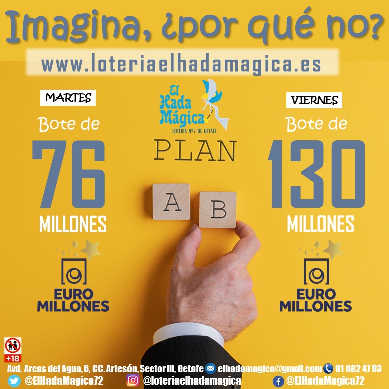 Juega euromillones online con Loter&iacute;a El Hada M&aacute;gica, la administraci&oacute;n de loter&iacute;a n&ordm; 7 de Getafe