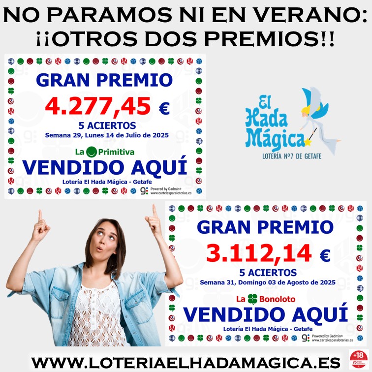 premios primitiva bonoloto getafe loterias