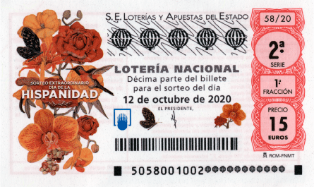 Décimo Día de la Hispanidad Lotería El Hada Mágica
