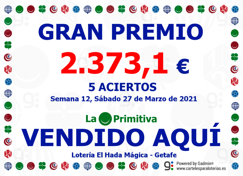 Premios Primitiva Loter&iacute;a El Hada M&aacute;gica Getafe