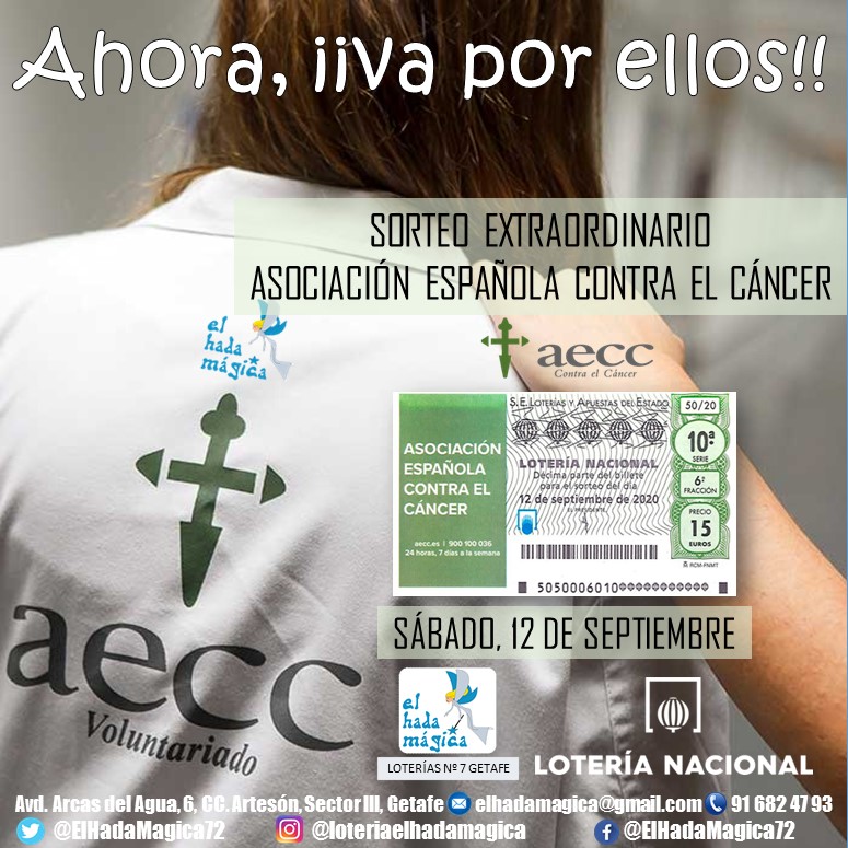 Voluntario de la AECC en cartel de Loter&iacute;a El Hada M&aacute;gica
